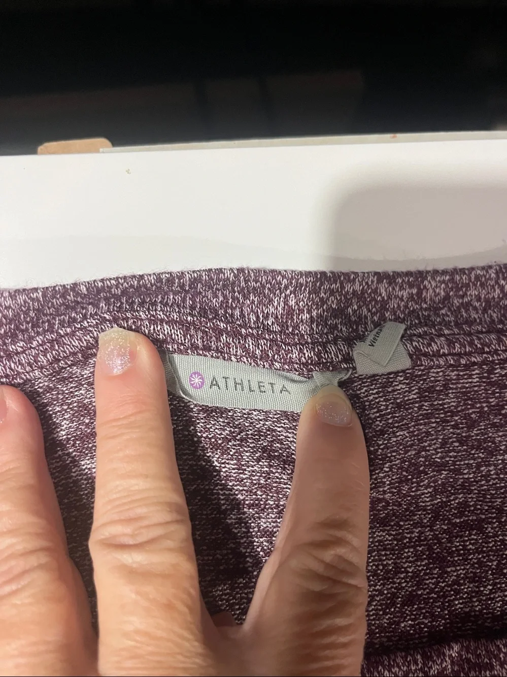 Athleta Heathered Plum Long Sleeve Tunic Dress